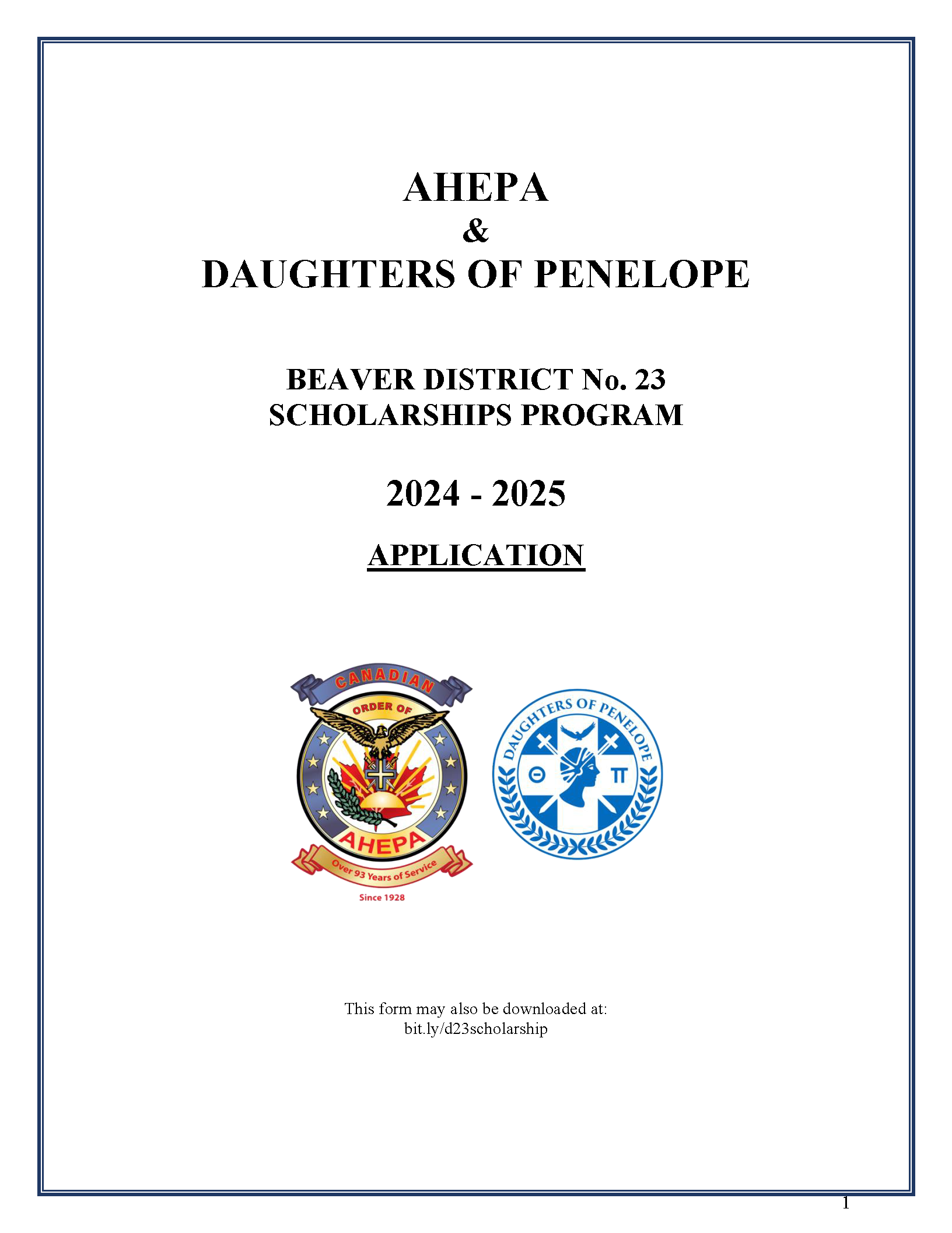 Ahepa Family District 23 Scholarship
